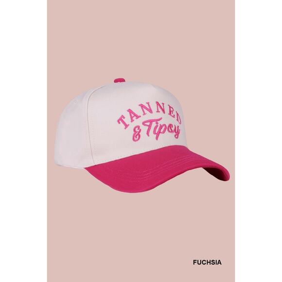 Tanned and Tipsy Embroidered Baseball Hat - New - Picture 3 of 8